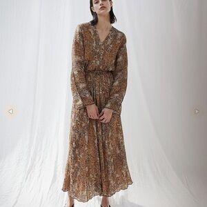 Tuckernuck Nanushka Chul Balloon Sleeve Animal Print Dress Size XS